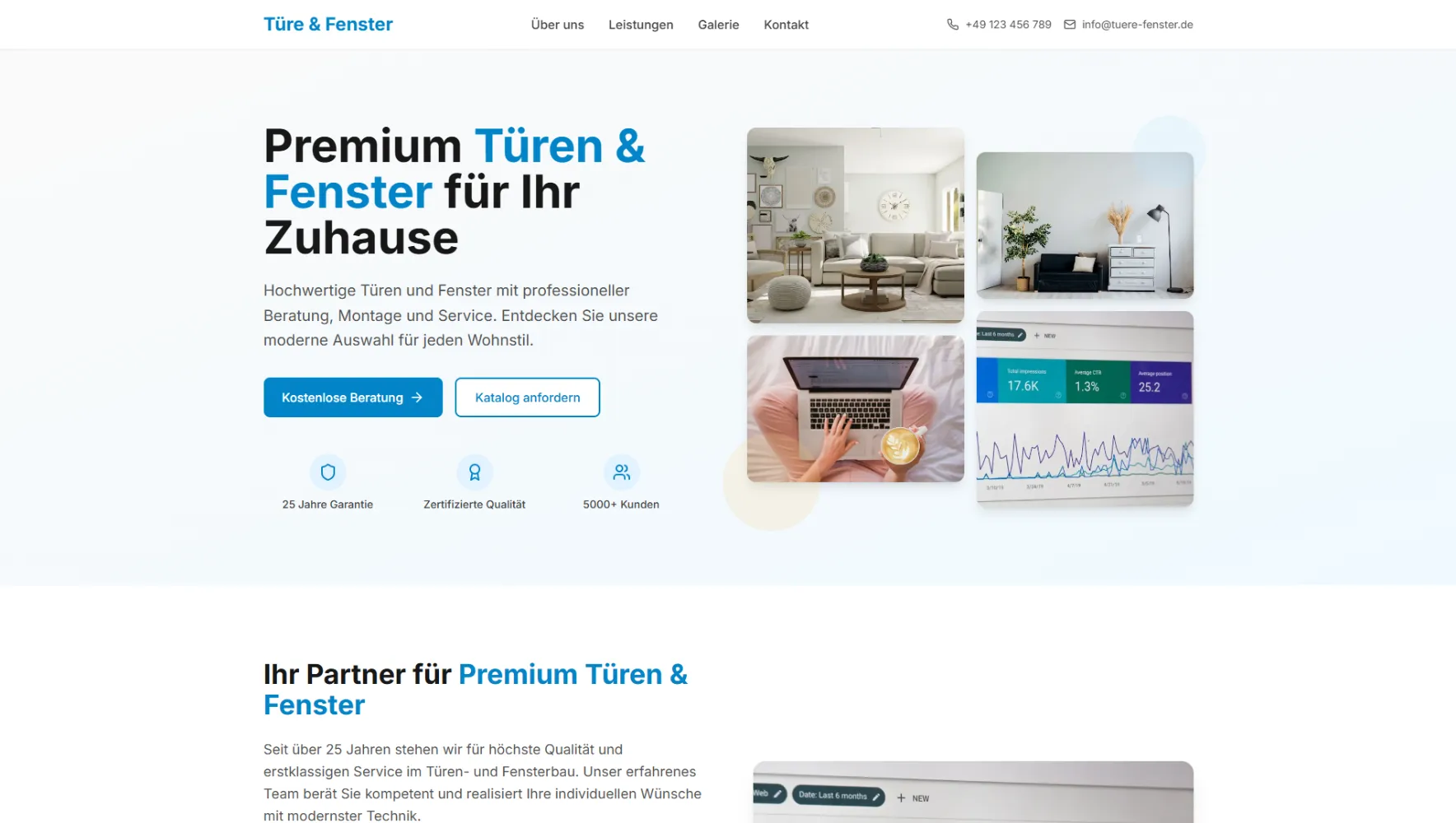 Fenster & Türe Meisterbetrieb Website