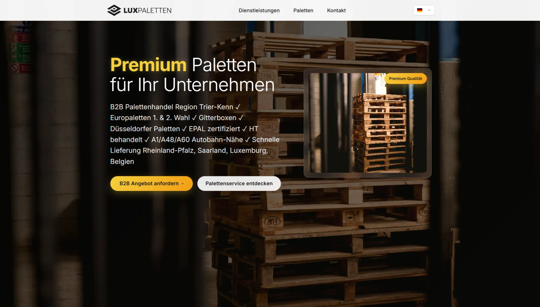 Paletten Express B2B-Portal